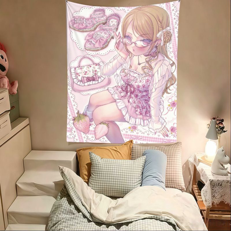 VIKAMA Pink Anime Girl Tapestr - Anime Cosplay Girl Photo review and price