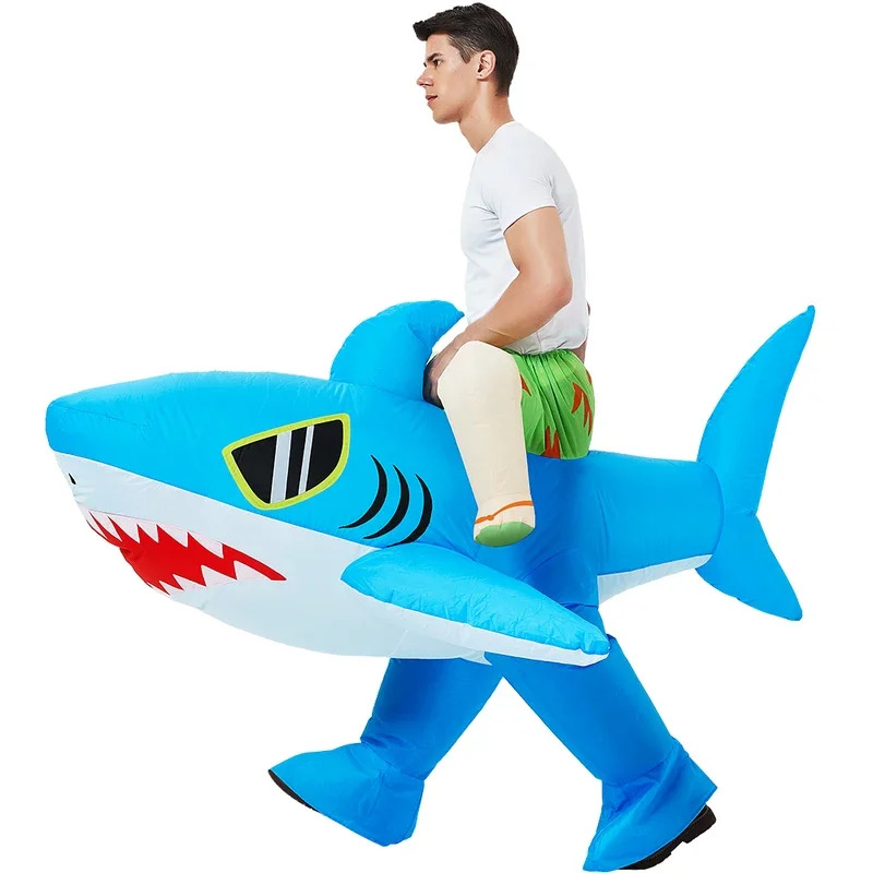 New Adult Kids Blue Shark Infl - Anime Cosplay Youtube Shorts review and price