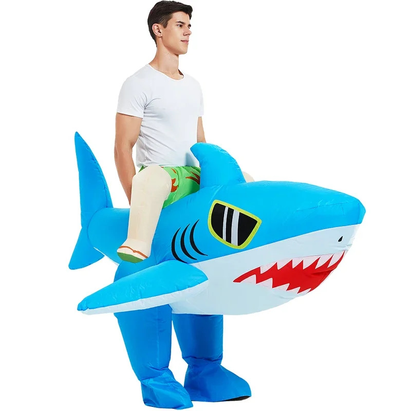 New Adult Kids Blue Shark Infl - Anime Cosplay Youtube Shorts review and price