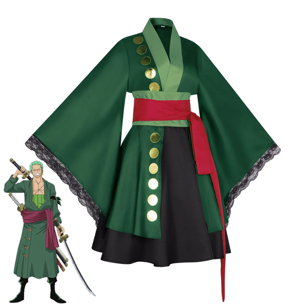 XqAnime Roronoa Zoro Cosplay C - Anime Zoro Cosplay Female review and price