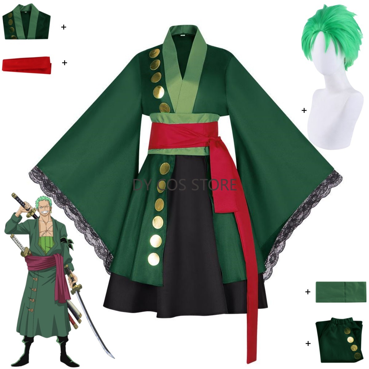 Anime Roronoa Zoro Cosplay Cos - Anime Zoro Cosplay Female review and price